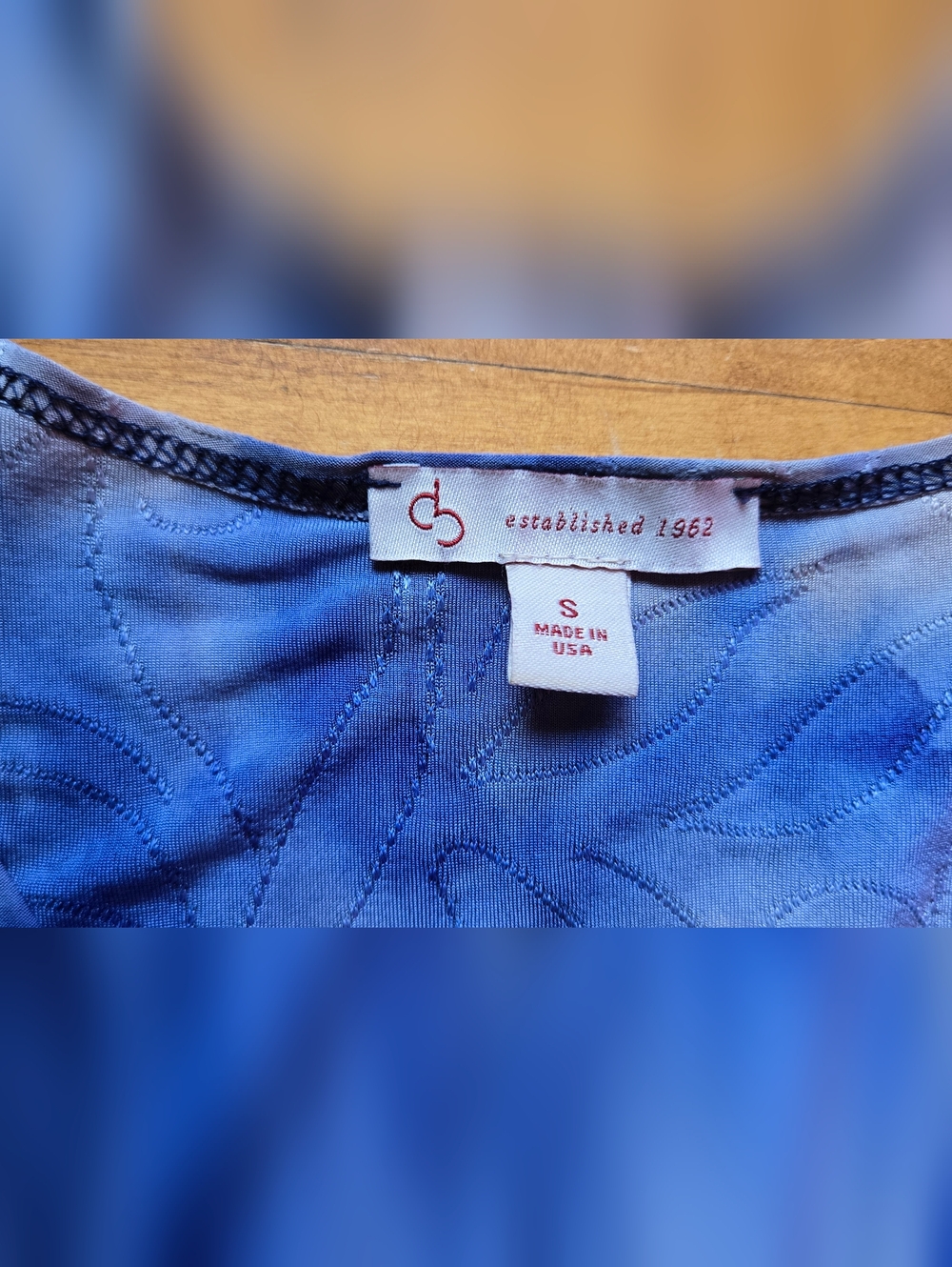 Christopher & Banks Blue Paisley Embellished Top Asymmetrical Hem Size Small - Picture 8 of 11